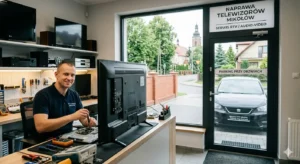 Naprawa TV i RTV Mikołów , parking pod drzwiami Mikołów